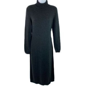 Peruvian Connection Women's Gray Pima Cotton Turtleneck Bodycon Dress Size XS